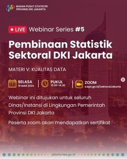 Webinar Pembinaan Statisik Sektoral Series #5