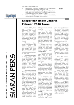 Press Release eksport import february 2018