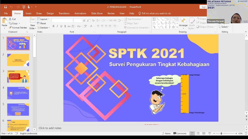 Pelatihan Petugas Survei Pengukuran Tingkat Kebahagiaan 2021