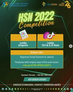 Infographic Competition and TikTok or IG Reels National Statistics Day 2022 BPS DKI Jakarta Province