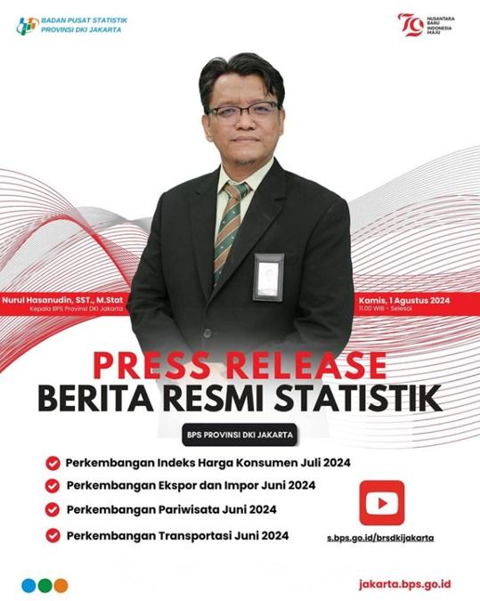 Rilis Berita Resmi Statistik Edisi 1 Agustus 2024