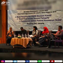 Workshop Penyampaian Laporan Akhir PDRB Ekonomi Kreatif, Income per Capita dan Penyusunan IPKS DKI