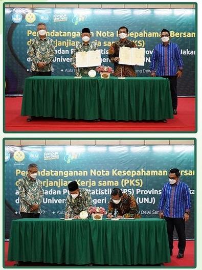 Penandatanganan MoU dan Perjanjian Kerjasama BPS Provinsi DKI Jakarta dengan UNJ